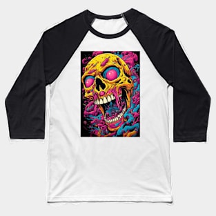 Colorful fresh skull Baseball T-Shirt